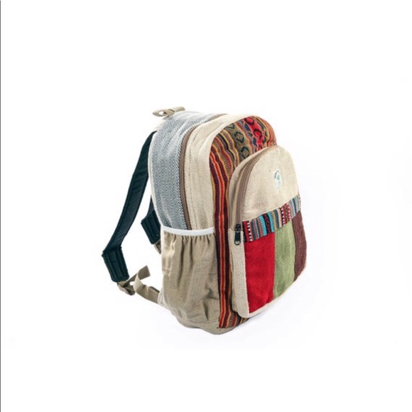 Handmade Multi Pocket Hemp Backpack - Picture 4 of 7